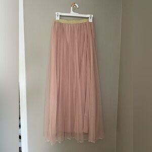 Lauren Conrad light pink tool midi skirt